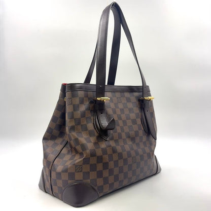 Louis Vuitton Hampstead MM Damier Ebene Damier Ebene Leather × PVC Brown Tote