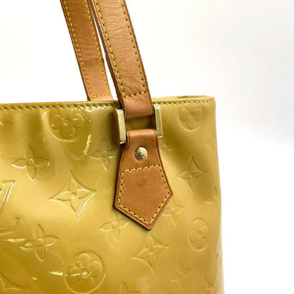 Louis Vuitton Houston Monogram Vernis Monogram Vernis Leather Light Yellow Tote