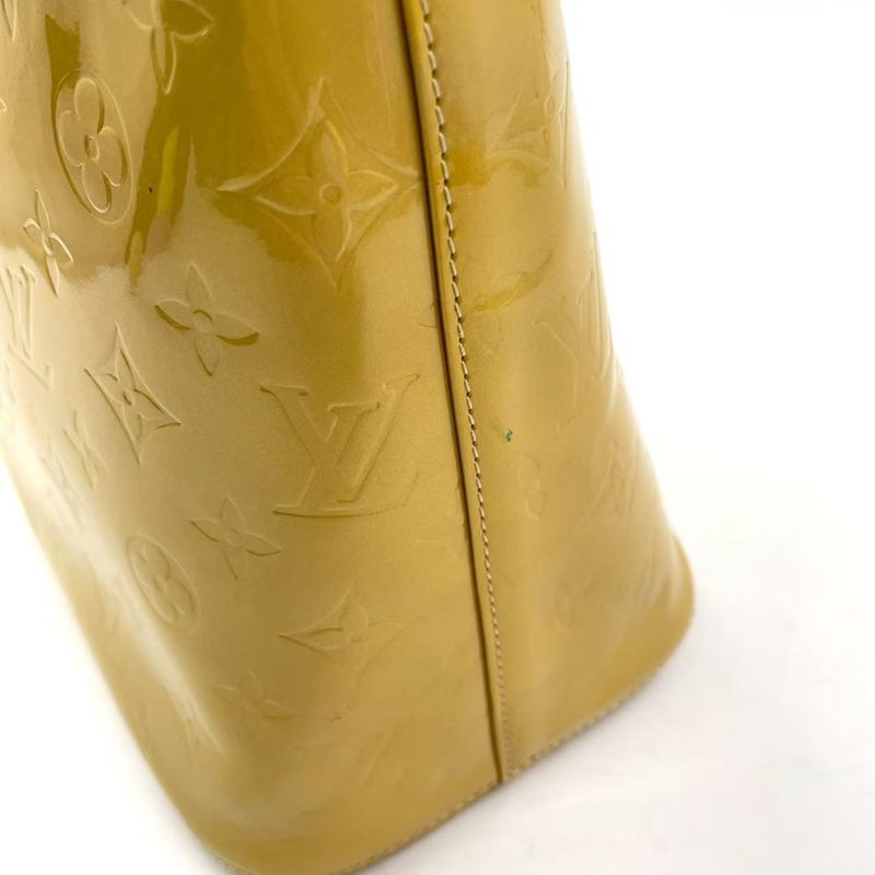 Louis Vuitton Houston Monogram Vernis Monogram Vernis Leather Light Yellow Tote