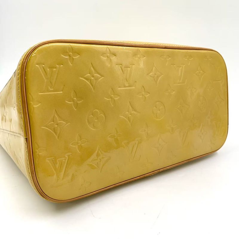 Louis Vuitton Houston Monogram Vernis Monogram Vernis Leather Light Yellow Tote