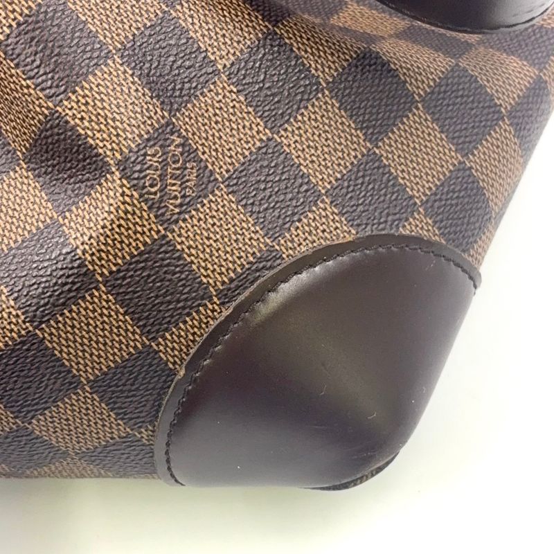 Louis Vuitton Hampstead MM Damier Ebene Damier Ebene Leather × PVC Brown Tote