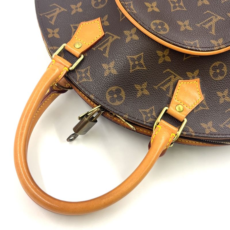 Louis Vuitton Ellipse MM Monogram Leather X PVC Brown Handbag Gold M51126