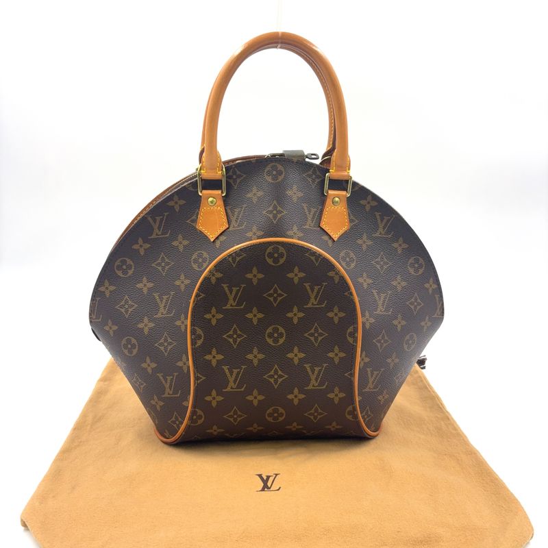 Louis Vuitton Ellipse MM Monogram Leather X PVC Brown Handbag Gold M51126
