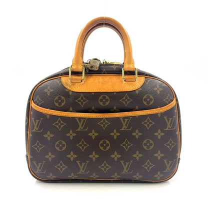 Louis Vuitton Trouville Monogram Leather × PVC Brown Handbag Gold M42228