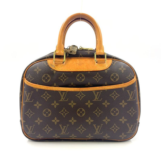 Louis Vuitton Trouville Monogram Leather × PVC Brown Handbag Gold M42228