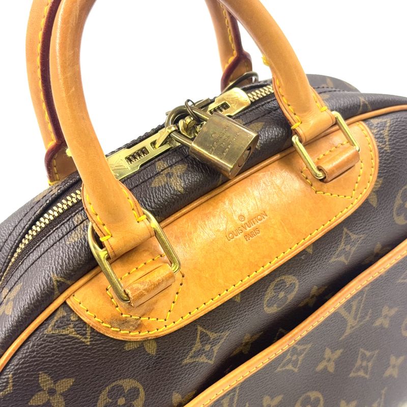 Louis Vuitton Trouville Monogram Leather × PVC Brown Handbag Gold M42228
