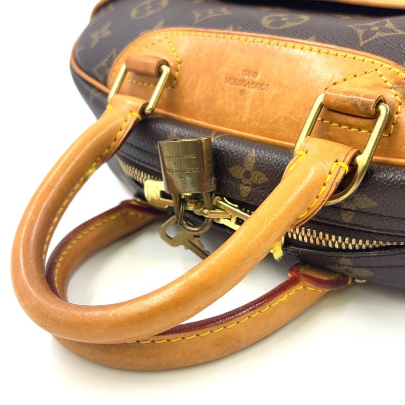 Louis Vuitton Trouville Monogram Leather × PVC Brown Handbag Gold M42228