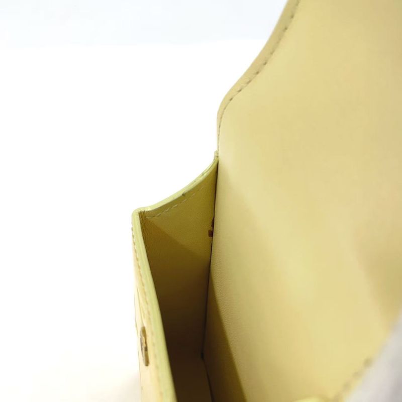 Louis Vuitton Monogram Vernis Enamel Yellow Cigarette Case Gold M91052