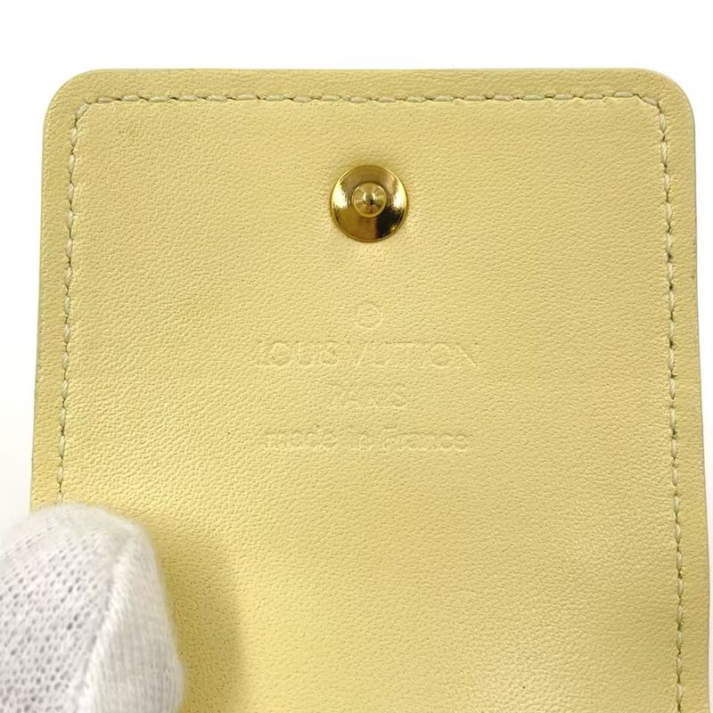 Louis Vuitton Monogram Vernis Enamel Yellow Cigarette Case Gold M91052