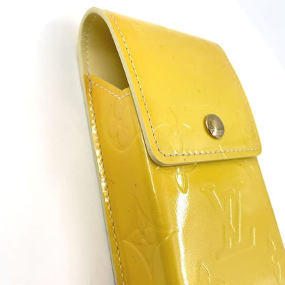 Louis Vuitton Monogram Vernis Enamel Yellow Cigarette Case Gold M91052