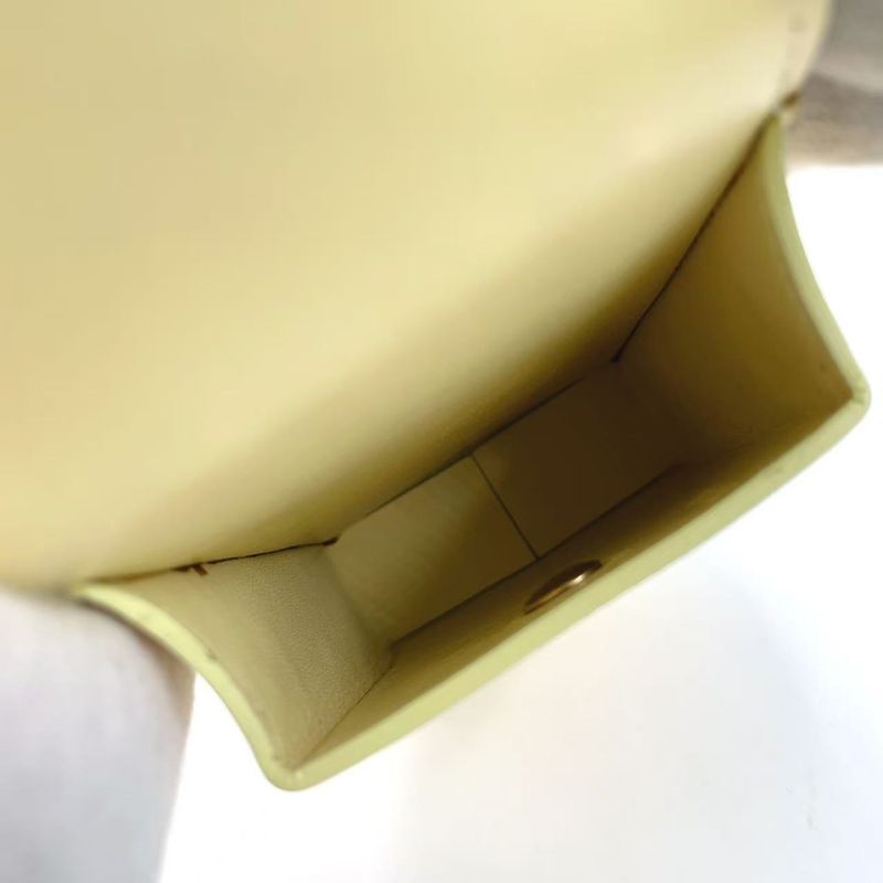 Louis Vuitton Monogram Vernis Enamel Yellow Cigarette Case Gold M91052