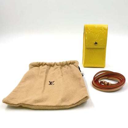 Louis Vuitton Monogram Vernis Enamel Yellow Cigarette Case Gold M91052
