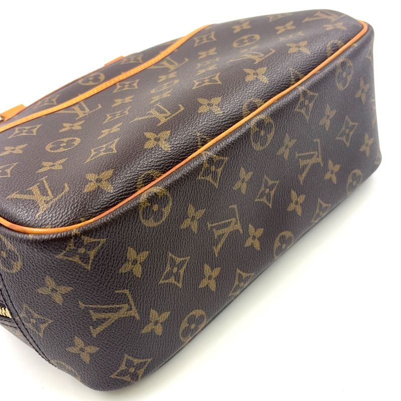 Louis Vuitton Trouville Monogram Leather × PVC Brown Handbag Gold M42228