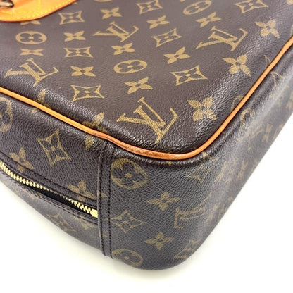 Louis Vuitton Trouville Monogram Leather × PVC Brown Handbag Gold M42228