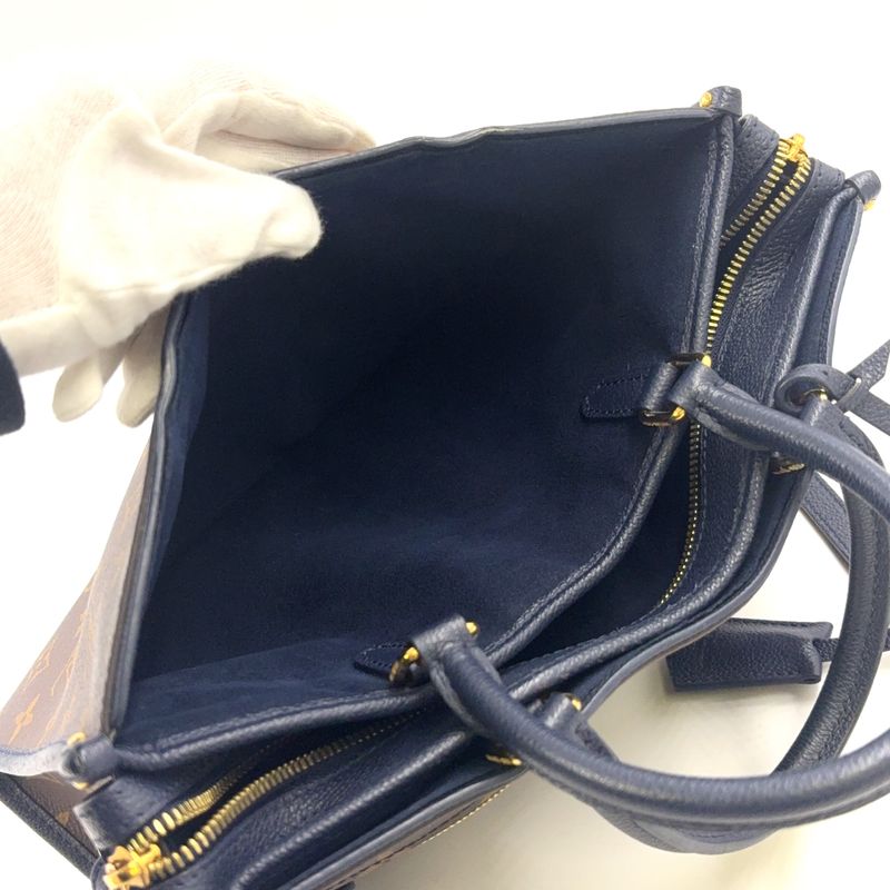 Louis Vuitton Popincourt PM Shoulder Bag Leather X PVC Brown Handbag Gold M43434