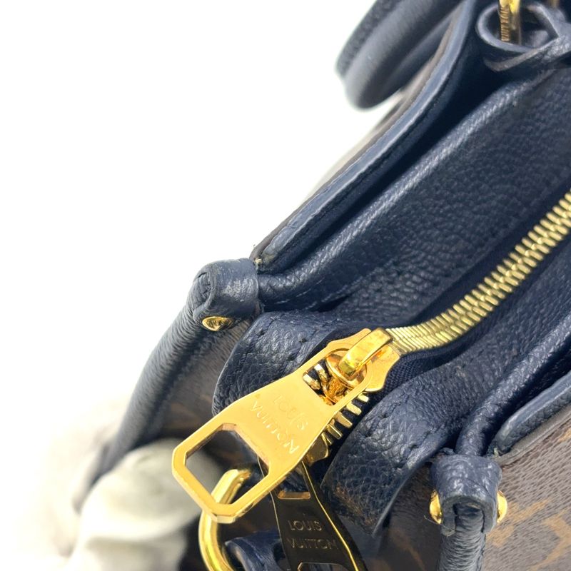 Louis Vuitton Popincourt PM Shoulder Bag Leather X PVC Brown Handbag Gold M43434