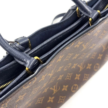 Louis Vuitton Popincourt PM Shoulder Bag Leather X PVC Brown Handbag Gold M43434