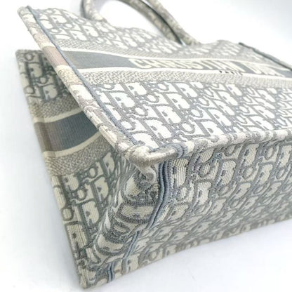 Christian Dior Book Tote Medium Oblique Canvas Ivory and Light Gray Tote Bag
