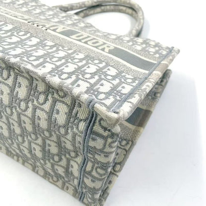 Christian Dior Book Tote Medium Oblique Canvas Ivory and Light Gray Tote Bag