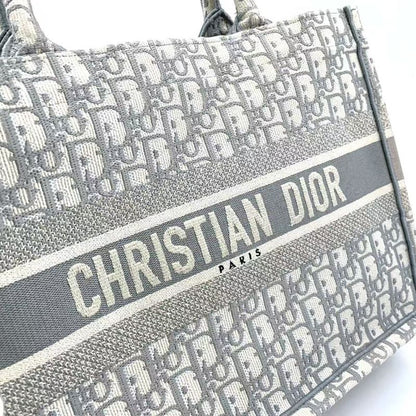 Christian Dior Book Tote Medium Oblique Canvas Ivory and Light Gray Tote Bag