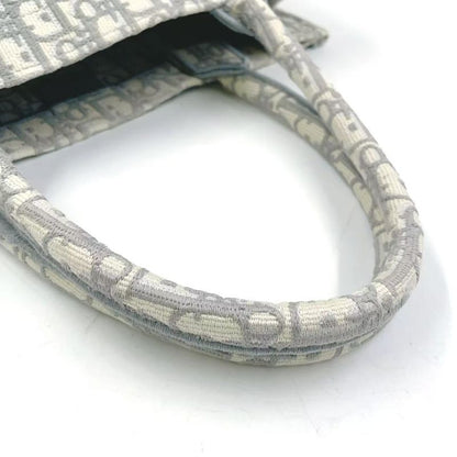 Christian Dior Book Tote Medium Oblique Canvas Ivory and Light Gray Tote Bag