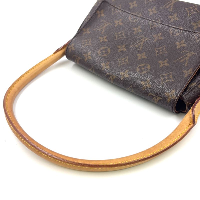 Louis Vuitton Mini Looping Monogram One Shoulder Leather X PVC Brown Handbag