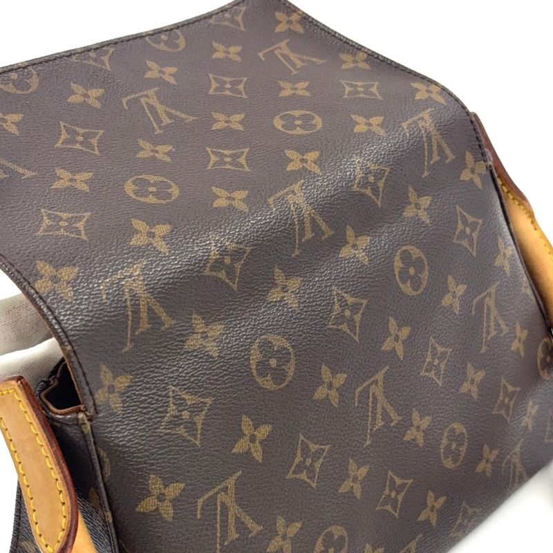 Louis Vuitton Mini Looping Monogram One Shoulder Leather X PVC Brown Handbag
