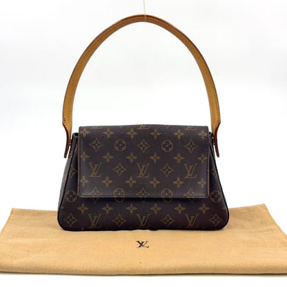 Louis Vuitton Mini Looping Monogram One Shoulder Leather X PVC Brown Handbag