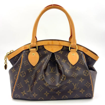 Louis Vuitton Tivoli PM Monogram Leather × PVC Brown Handbag Gold M40143