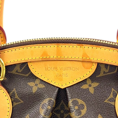 Louis Vuitton Tivoli PM Monogram Leather × PVC Brown Handbag Gold M40143