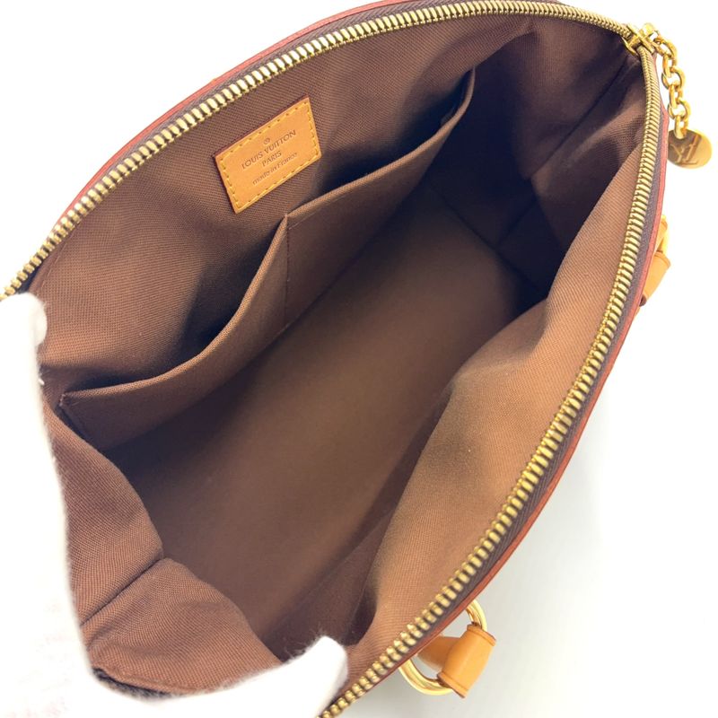 Louis Vuitton Tivoli PM Monogram Leather × PVC Brown Handbag Gold M40143