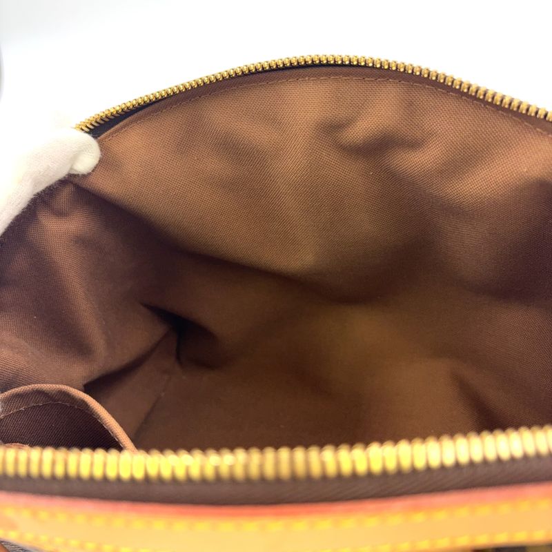 Louis Vuitton Tivoli PM Monogram Leather × PVC Brown Handbag Gold M40143