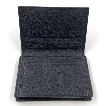 Bvlgari Man Business Card Holder Leather Card Case Silver