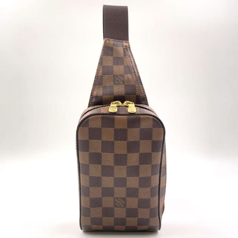 Louis Vuitton Geronimos Damier PVC Brown Body Bag Gold N51994