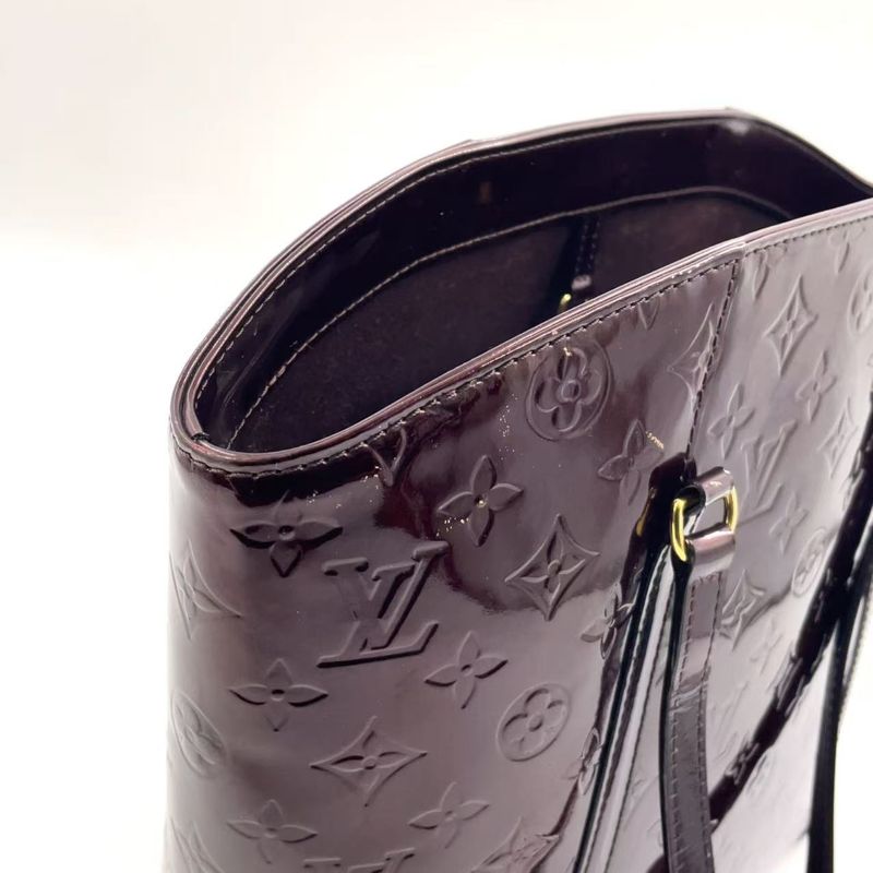 Louis Vuitton Vernis Avalon GM Enamel Bordeaux Tote Bag Gold M91566