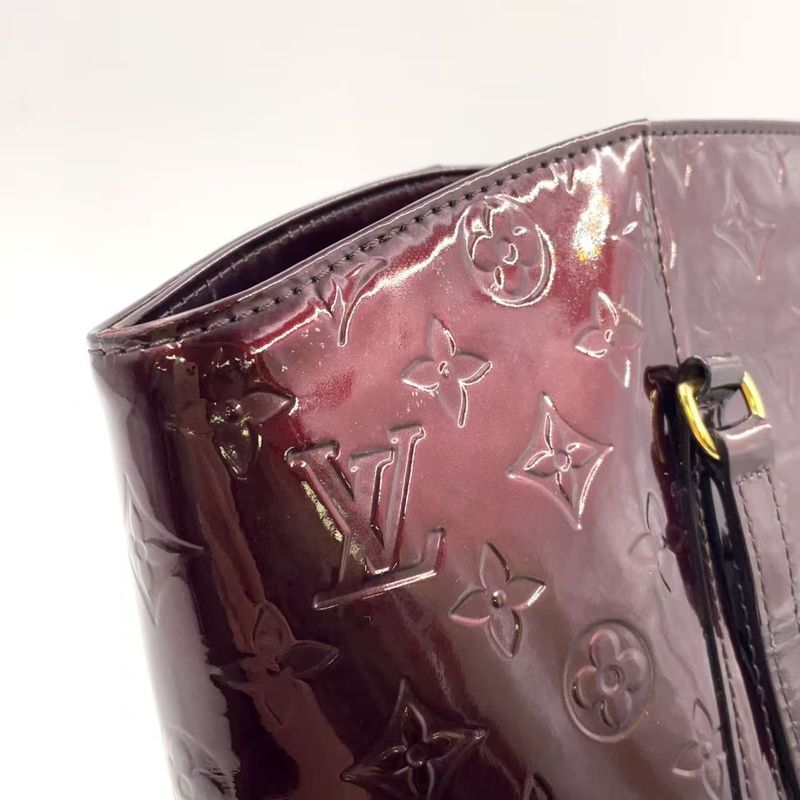 Louis Vuitton Vernis Avalon GM Enamel Bordeaux Tote Bag Gold M91566