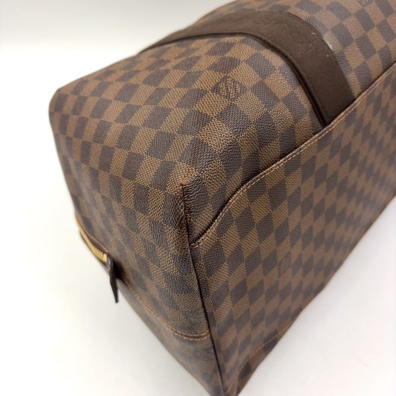 Louis Vuitton Weekender MM Damier Ebene Damier Ebene Leather × PVC Brown Boston