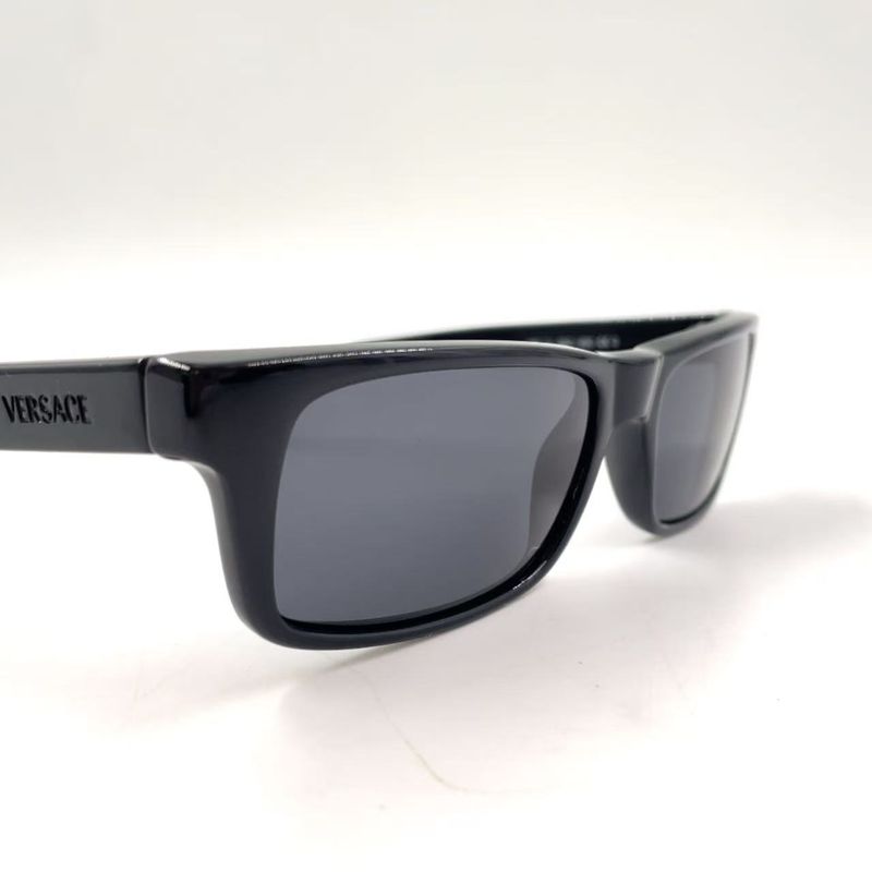Versace Logo Plastic Black Sunglass Es Silver