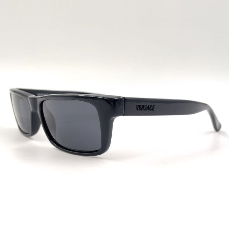 Versace Logo Plastic Black Sunglass Es Silver
