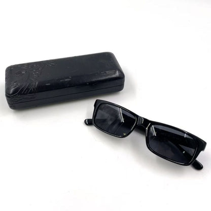 Versace Logo Plastic Black Sunglass Es Silver