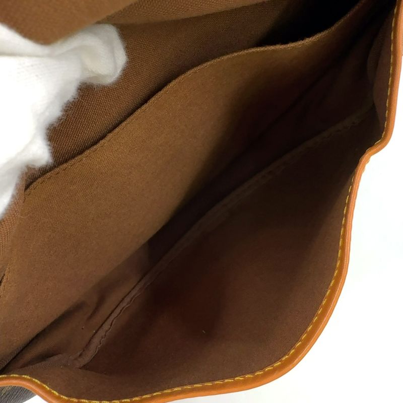 Louis Vuitton Saumur 30 Monogram Leather × PVC Brown Shoulder Bag Gold M42256