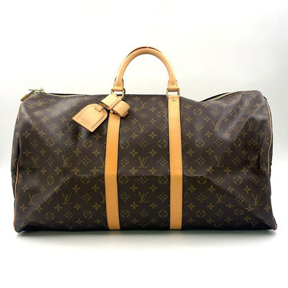 Louis Vuitton Keepall 55 Monogram Leather X PVC Brown Boston Bag Gold M41424