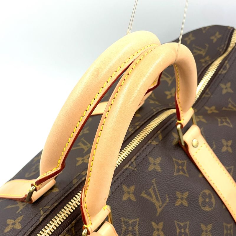 Louis Vuitton Keepall 55 Monogram Leather X PVC Brown Boston Bag Gold M41424
