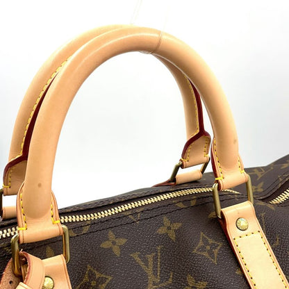 Louis Vuitton Keepall 55 Monogram Leather X PVC Brown Boston Bag Gold M41424