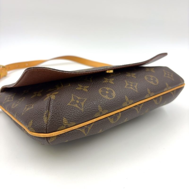 Louis Vuitton Musette Tango Short Strap Monogram Leather × PVC Brown Shoulder