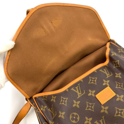 Louis Vuitton Saumur 30 Monogram Leather × PVC Brown Shoulder Bag Gold M42256