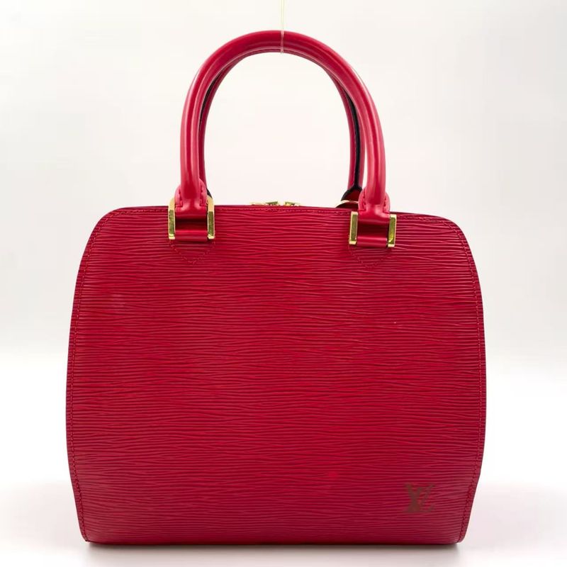 Louis Vuitton Pont Neuf Epi Castilian Red Leather Red Handbag Gold M52057