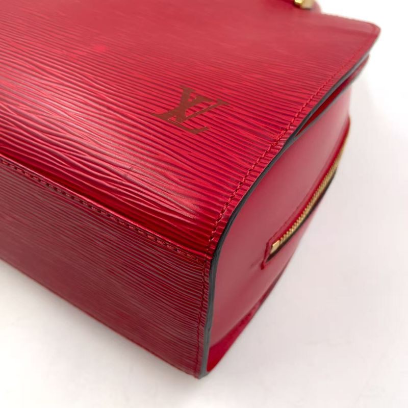 Louis Vuitton Pont Neuf Epi Castilian Red Leather Red Handbag Gold M52057