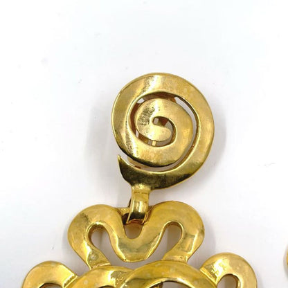 Chanel Coco Mark Flower GP Gold Earrings