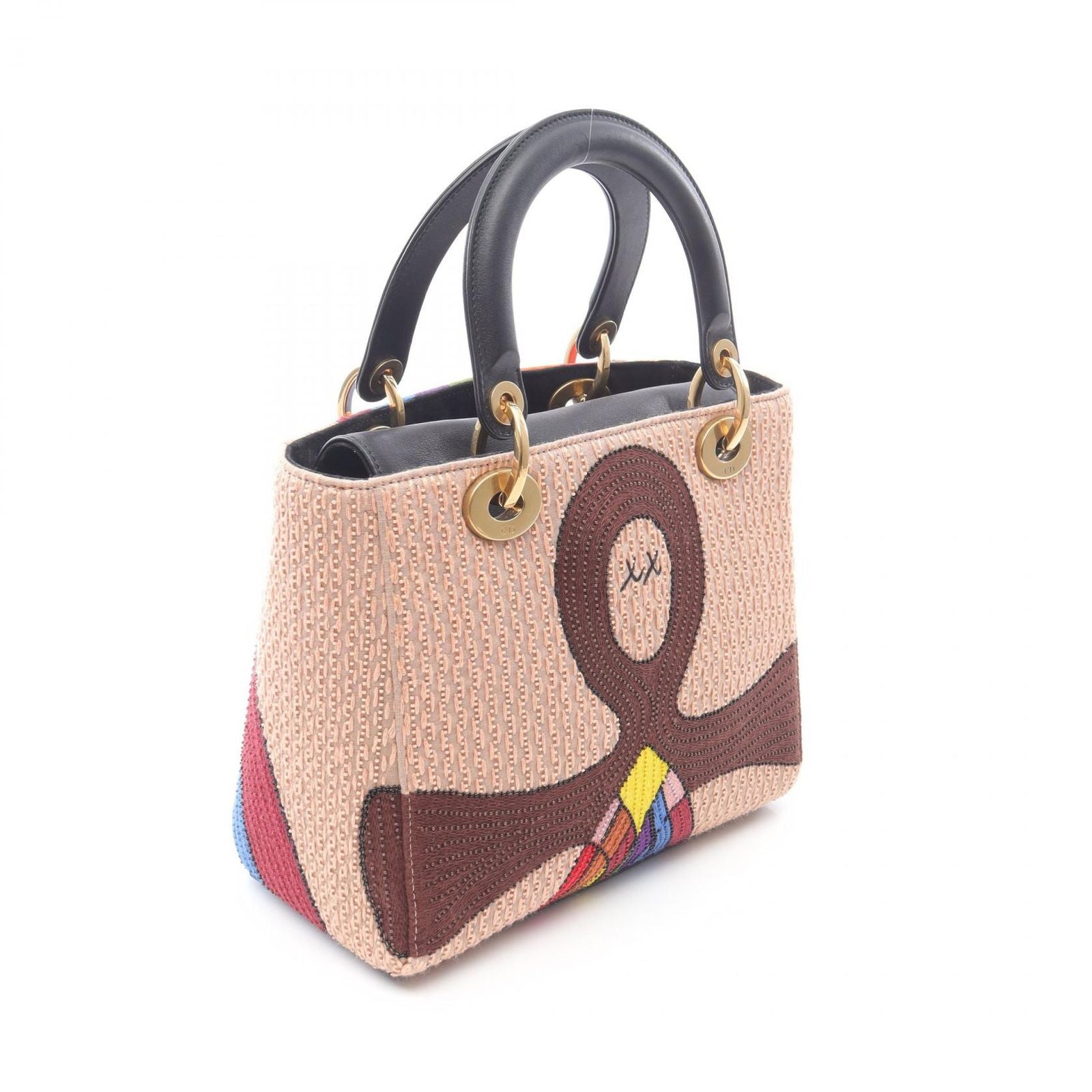 Christian Dior Handbag Lady Dior Medium Judgment Motherpiece Tarot Pink